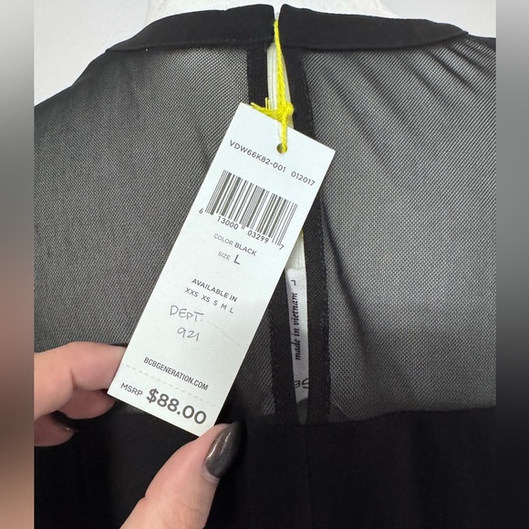 BCBGeneration Mesh Trim Tent Dress. NWT. Sz: Lg, Y2K, NWT - Picture 7 of 13